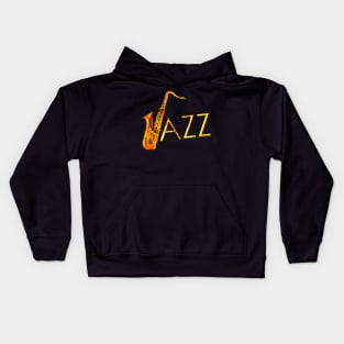 Golden Saxophone Jazz Kids Hoodie